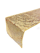 Taffeta Shiny Sequins Table Runner - Gold - 12" x 90" Sequins on Taffeta Table Runner