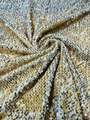 Stretch Velvet Sequins Fabric - Gold - Velvet Sequins 2 Way Stretch 58/60” By Yard