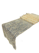 Lace Sequins Table Runner - Gold - 12" x 90" Lace Design Table Runner for Event Decor
