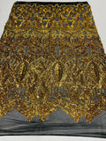 Royalty Sequin Fabric -  4 Way Stretch Royalty Mermaid Design - Pick Color - 25 Yards Roll