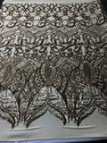 Royalty Sequin Fabric -  4 Way Stretch Royalty Mermaid Design - Pick Color - 25 Yards Roll
