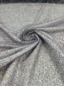 3D Beaded Lace Fabric - Grape - Heavy Embroidery Handmade Lace, Beaded Fabric By Yard