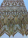 Royalty Sequin Fabric -  4 Way Stretch Royalty Mermaid Design - Pick Color - 25 Yards Roll