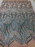 Royalty Sequin Fabric -  4 Way Stretch Royalty Mermaid Design - Pick Color - 25 Yards Roll