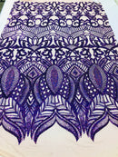 Royalty Sequin Fabric -  4 Way Stretch Royalty Mermaid Design - Pick Color - 25 Yards Roll