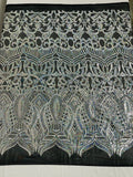 Royalty Sequin Fabric -  4 Way Stretch Royalty Mermaid Design - Pick Color - 25 Yards Roll