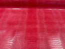 Crocodile Faux Leather Vinyl - 3D Scales Vinyl Crocodile Fabric - Different Colors - Sold By Yard