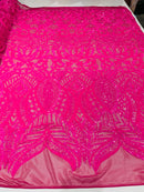 Royalty Sequin Fabric -  4 Way Stretch Royalty Mermaid Design - Pick Color - 25 Yards Roll