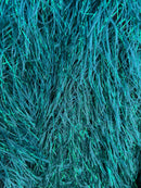 Metallic Eyelash Fabric  - Feather/Eyelash/Fringe Design on Mesh Sold By Yard