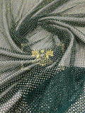 Fish Net Spandex Rhinestone Fabric - Solid Spandex Fish Net Rhinestones Fabric Sold by Yard