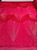 Fringe Sequins - Dangle 4 Way Stretch Fancy Sequins Fabric Sold By The Yard