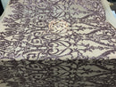 Two Tone Sequins - Dusty Rose/ Nude - 4 Way Stretch Fancy Design Mesh Fabric Sold By The Yard