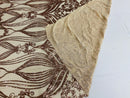 Damask Hearts Sequins - Rose Gold - 4 Way Stretch Design Fancy Heart Shape Fabric On Mesh