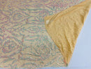 Damask Decor Sequins - Iridescent Clear Pink - 4 Way Stretch Design High Quality Fabric On Mesh