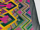 Triangle Multi Color Sequins - Magenta Yellow Green  - 4 Way Stretch Chevron Sequins Fabric By Yard