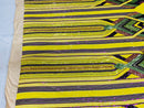 Triangle Multi Color Sequins - Purple Yellow Green  - 4 Way Stretch Chevron Sequins Fabric By Yard