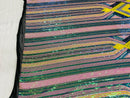 Triangle Multi Color Sequins - Pink Yellow Aqua - 4 Way Stretch Chevron Sequins Fabric By Yard