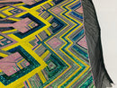 Triangle Multi Color Sequins - Pink Yellow Aqua - 4 Way Stretch Chevron Sequins Fabric By Yard