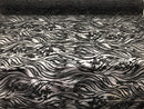 Beaded Zebra Pattern Fabric Black Embroidered Hand beaded Lace Design Fabrics By The Yard
