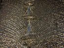 4 Way Stretch  Sequins Geometric Fabric - Black and Gold -  Lace Fabric Dress Fashion By The Yard