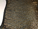 4 Way Stretch  Sequins Geometric Fabric - Black and Gold -  Lace Fabric Dress Fashion By The Yard