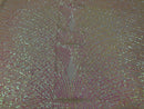 4 Way Stretch Sequins Geometric Fabric Iridescent White Pink Lace Mesh Dress Fashion By The Yard