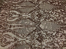 Fancy Design Sequins Fabric with 4 Way Stretch - Rose Gold  -  Beautiful Fabrics Sold By The Yard