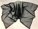 BLACK Power Mesh By The Yard Nylon Lycra Spandex 4 Way Stretch Apparel Fabric 58"/60" Wide