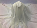 Power Mesh Fabric By The Yard - Ivory - Nylon Lycra Spandex 4 Way Stretch Apparel Fabric  58"/60"