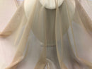 Power Mesh Fabric By The Yard - Light Champagne  - Nylon Lycra Spandex 4 Way Stretch Fabric  58"/60"