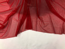Power Mesh Fabric By The Yard - Red - Nylon Lycra Spandex 4 Way Stretch Apparel Fabric  58"/60"
