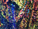 Iridescent Oval Tear Drop Sequins Fabric Irisdescent Rainbow Mermaid Shiny Fabric By The Yard