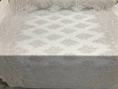White - Hand Beaded Embroidered Flower Pattern Bridal Wedding Lace Fabric Sold by The Yard