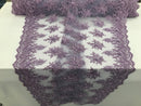 Lilac Hand Beaded Embroidered Floral Fabric Lace Bridal Wedding Designs By The Yard