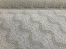 White - Beaded Embroidery Wavy Flower Pattern Fabric Lace Elegant Dress Fabric By The Yard