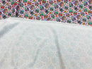 Sugar Skull Print - Lilac - Sugar Skull Day of The Dead Dia De Los Muertos Spandex Fabric By Yard