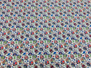 Sugar Skull Print - Baby Blue - Sugar Skull Day of The Dead Dia De Los Muertos Spandex Fabric By Yard