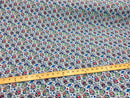 Sugar Skull Print - Baby Blue - Sugar Skull Day of The Dead Dia De Los Muertos Spandex Fabric By Yard