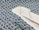 Sugar Skull Print - Baby Blue - Sugar Skull Day of The Dead Dia De Los Muertos Spandex Fabric By Yard