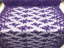 Lilac - Floral Hand Beaded Embroidered Pattern Bridal Lace Wedding Fabric Sold by The Yard