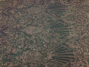 Iridescent - Baby Blue - 4 Way Stretch Sequins Damask Pattern Fabric  - Sold By The Yard