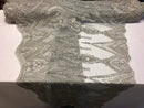 Silver Beaded Fabric Embroidered Lace Pearls On A Mesh Bridal/Wedding Fabrics Sold By The Yard