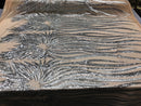 Two Tone - Silver / Matte Silver -  4 Way Stretch Sequins Fabric Embroidered On Mesh Sold By Yard