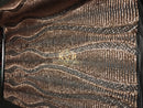 4 Way Stretch - Black And Gold - Horizontal Line Design Sequins On Stretch Mesh By The Yard