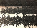 Peacock Feathers Black Beaded Peacock Feathers Embroider On A Mesh Dress-Prom-Gown By 2 Feathers