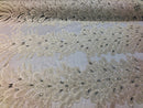 Peacock Feathers White Beaded Peacock Feathers Embroider On A Mesh Dress-Prom-Gown By 2 Feathers
