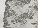Beaded - Silver - Elegant Small Flower Pattern Design Sequins Fabric with Beads Sold By The Yard