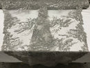 Beaded - Silver - Elegant Small Flower Pattern Design Sequins Fabric with Beads Sold By The Yard