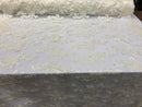 Lace Fabric - Ivory - Flowers Embroidery Sequins Mesh Wedding Bridal Fabric Sold By The Yard