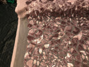 Leopard Sequins Fabric - Dusty Rose Animal Print Shiny Sequins Design 2 Way Stretch Sold By Yard